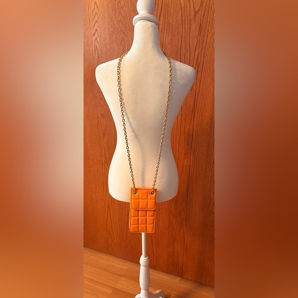 H.O.W House Of Want Small Vibrant Orange Crossbody Handbag Snap Closure - Picture 13 of 14